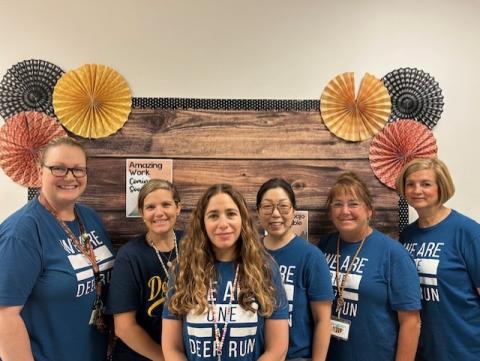 Fourth Grade from left to right: Kristen Brengle, Meghan Smoot, Erica Rutan, Helen Lee, Sandy Toler and Marie Walker