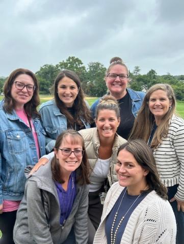 Deep Run Elementary School Reading Team. Bottom from left to right: Jamie Lee, Kelly Snapkoski, and Joanna Pauley, Top row from left to right: Melissa Azzarello, Kimberly Gregory, Tiffany Lamont, and Meghan Smoot